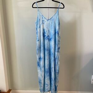 Lovestitch Blue Tiedye Flowy Dress